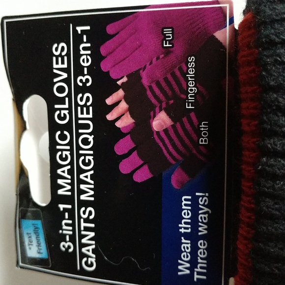 CHRISTMAS PRICE REDUCED/FREE wNWT TEXTING 3Ways2Wear Knit Gloves - Picture 2 of 2